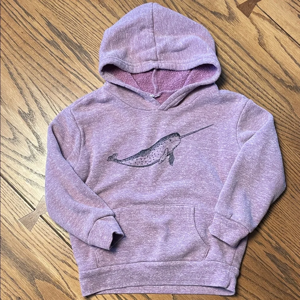 Narwhal Hoodie - kids, cozy, lavender, PNW